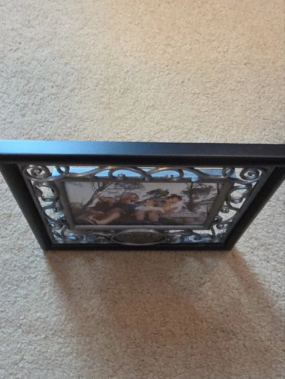Malden Black and Silver Ornate 'Family' Picture Frame